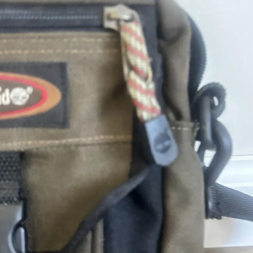 Vintage Timberland Crossbody Bag Olive Drab Canvas Mini Sling Shoulder Travel